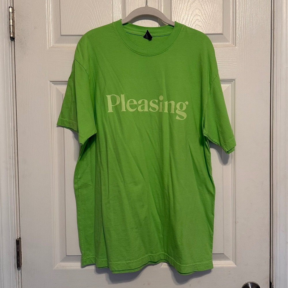 Pleasing Pollinators lime green shirt!